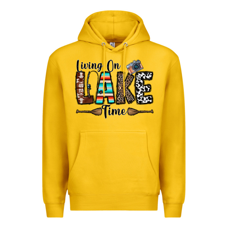 Living On Lake Time Premium Hoodie by CowhideDigitalArt | Teevron