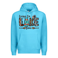 Ocean Blue living on lake time Premium Hoodie - CowhideDigitalArt