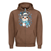 Chestnut snowman coffee cup Zipper Hoodie - JahusDesignShop