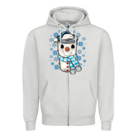 Dove Grey snowman coffee cup Zipper Hoodie - JahusDesignShop