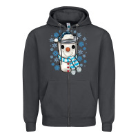Smoke snowman coffee cup Zipper Hoodie - JahusDesignShop