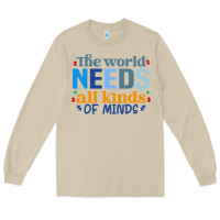 Mushroom The world needs all kinds of minds Long Sleeve Tee - CowhideDigitalArt