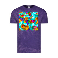 Cloud Purple Pride lgbtq ice cream and sunflowers seamless Vintage Tee - BundleAndBundleShop