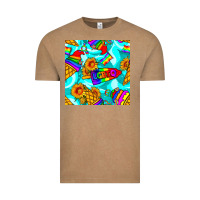 Vintage Coffee Pride lgbtq ice cream and sunflowers seamless Vintage Tee - BundleAndBundleShop