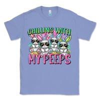 Colony Blue Chilling with my peeps Easter bunnies Classic Tee - CowGirlArtShop