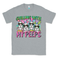 Heather Grey Chilling with my peeps Easter bunnies Classic Tee - CowGirlArtShop