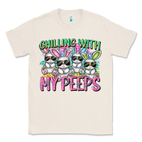 Natural Chilling with my peeps Easter bunnies Classic Tee - CowGirlArtShop