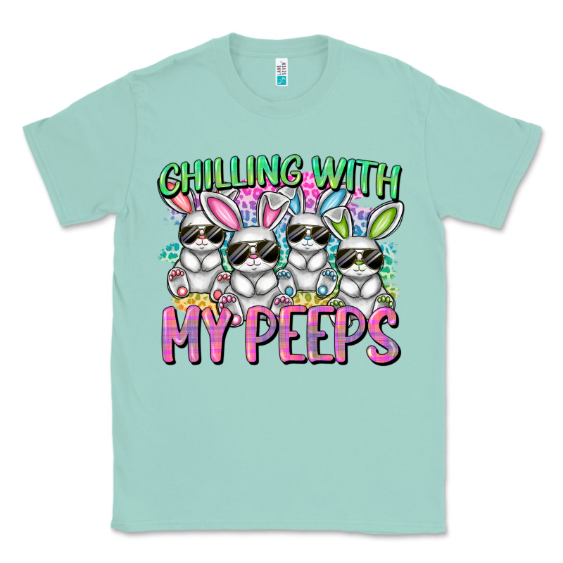 Chilling With My Peeps Easter Bunnies Classic Tee by CowGirlArtShop | Teevron