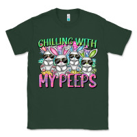 Sports Green Chilling with my peeps Easter bunnies Classic Tee - CowGirlArtShop