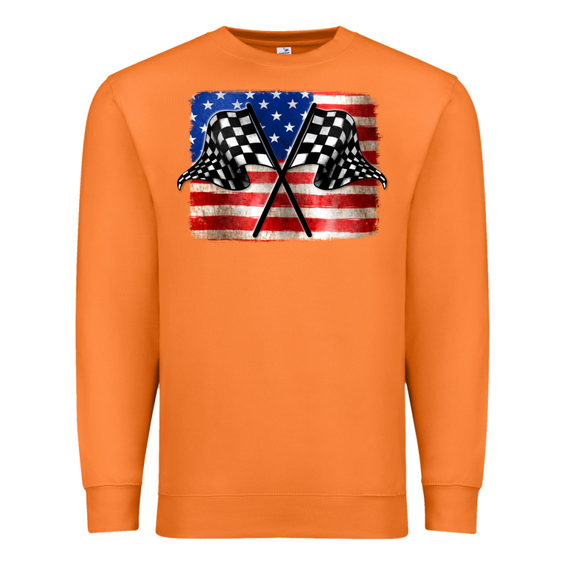 American Racing Flag Premium Sweatshirt by JahusDesignShop | Teevron