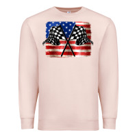 Pale Pink American Racing Flag Premium Sweatshirt - JahusDesignShop