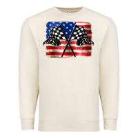 Sandshell American Racing Flag Premium Sweatshirt - JahusDesignShop