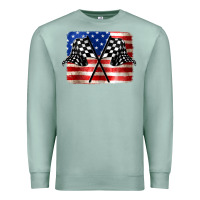 Seafoam American Racing Flag Premium Sweatshirt - JahusDesignShop