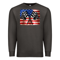 Smoke American Racing Flag Premium Sweatshirt - JahusDesignShop