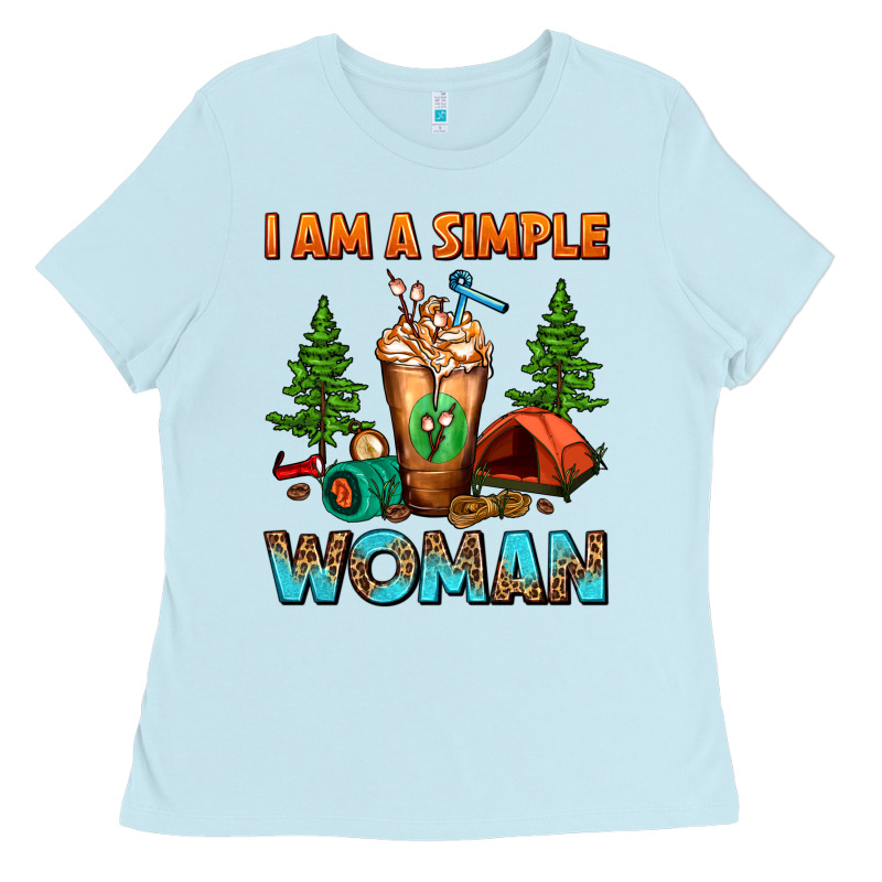 I Am A Simple Woman Camping Frappe Ladies Tee by FaDigitalArtStudio | Teevron