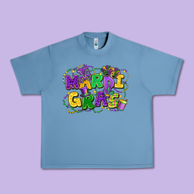 Mardi Gras Urban Heavy Tee Designed By Fadigitalartstudio