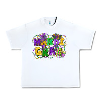 White mardi gras Urban Heavy Tee - FaDigitalArtStudio