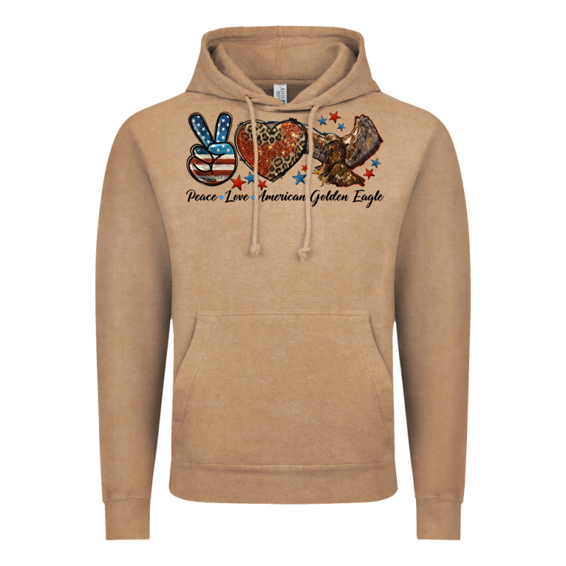 Western Peace Love American Golden Eagle Vintage Hoodie by LillyAllenDesigns | Teevron