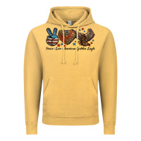 Vintage Mustard Western Peace Love American Golden Eagle Vintage Hoodie - LillyAllenDesigns