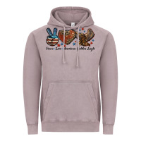 Vintage Zinc Western Peace Love American Golden Eagle Vintage Hoodie - LillyAllenDesigns