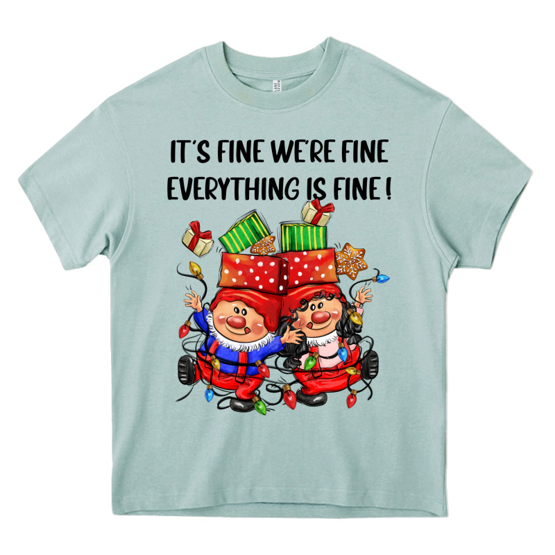 Its Fine Were Fine Everything Is Fine Heavy Core Tee by CowGirlArtShop | Teevron