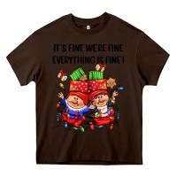 Chocolate Brown its fine were fine everything is fine Heavy Core Tee - CowGirlArtShop