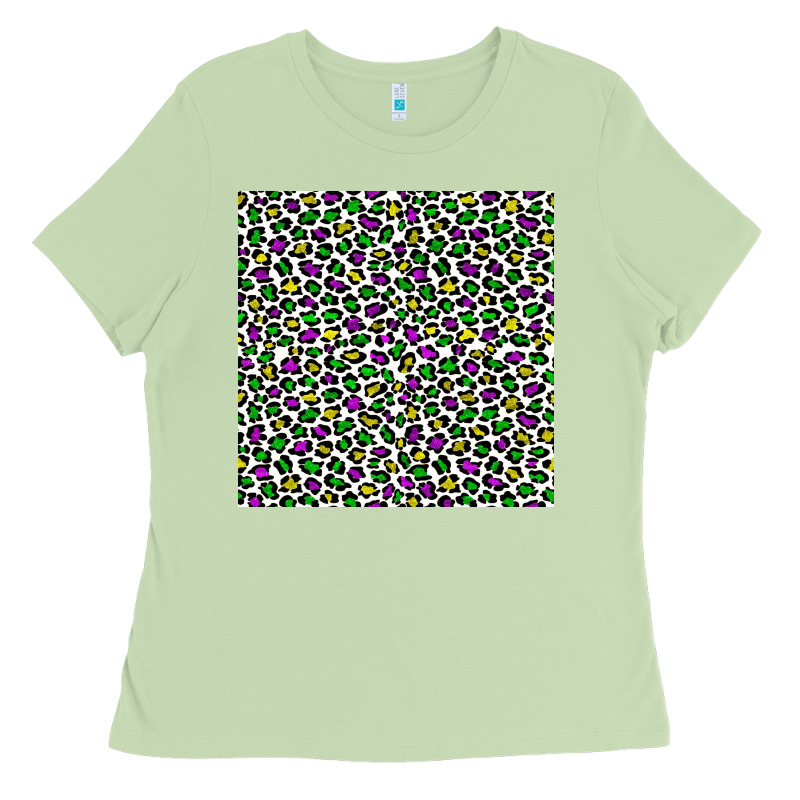 Mardi Gras Leopard  Seamless Pattern Ladies Tee by FaDigitalArtStudio | Teevron