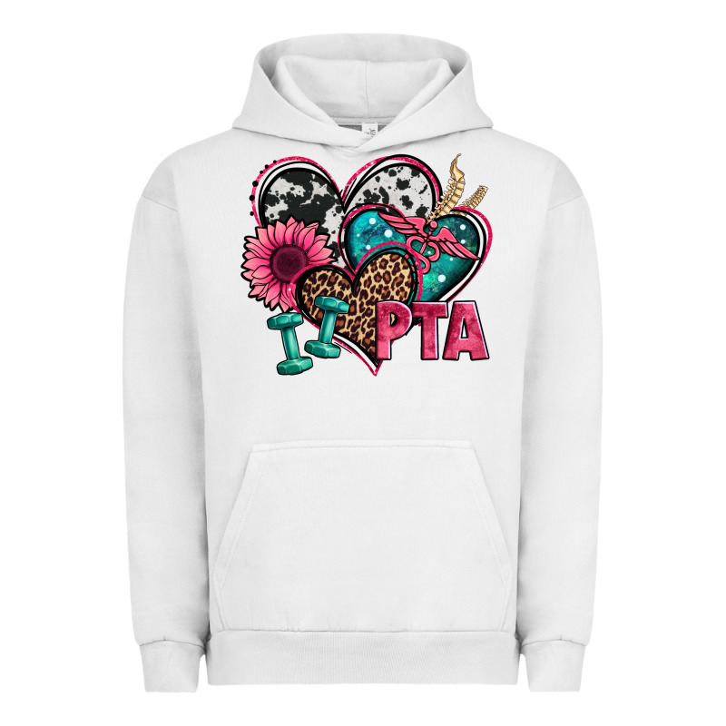 Pta Physical Therapy Assistant Hearts Urban Hoodie by Jasminsmagicworld | Teevron