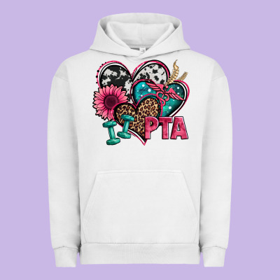 Pta Physical Therapy Assistant Hearts Urban Hoodie Designed By Jasminsmagicworld
