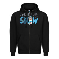 Black let it snow snowman coffee Zipper Hoodie - JahusDesignShop