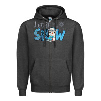 Charcoal Heather let it snow snowman coffee Zipper Hoodie - JahusDesignShop