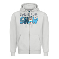 Dove Grey let it snow snowman coffee Zipper Hoodie - JahusDesignShop