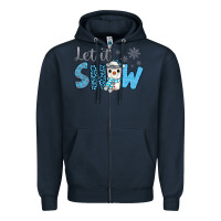 Navy let it snow snowman coffee Zipper Hoodie - JahusDesignShop