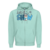 Seafoam let it snow snowman coffee Zipper Hoodie - JahusDesignShop