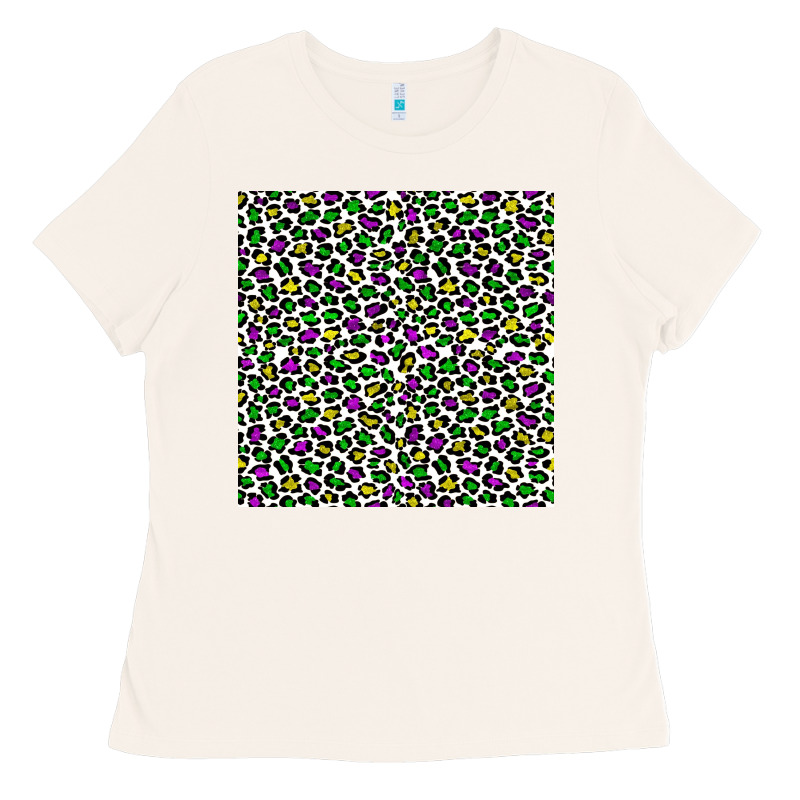 Mardi Gras Leopard  Seamless Pattern Ladies Tee by FaDigitalArtStudio | Teevron