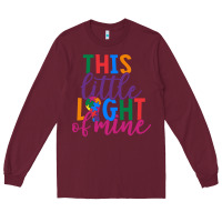 Burgundy This Little Light Of Mine Long Sleeve Tee - CowhideDigitalArt