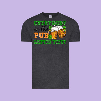 Everybody In The Pub Gettin Tipsy Vintage Tee Designed By Fadigitalartstudio