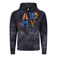 Cloud Black Army Veteran leopard frame 4th of July Vintage Hoodie - LillyAllenDesigns