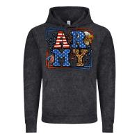 Vintage Black Army Veteran leopard frame 4th of July Vintage Hoodie - LillyAllenDesigns