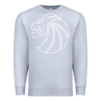 Heather Grey outline seven lions Premium Sweatshirt - artisFamous