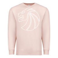 Pale Pink outline seven lions Premium Sweatshirt - artisFamous