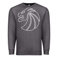 Charcoal Heather outline seven lions Premium Sweatshirt - artisFamous