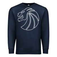 Navy outline seven lions Premium Sweatshirt - artisFamous