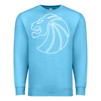 Ocean Blue outline seven lions Premium Sweatshirt - artisFamous