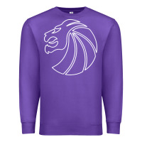 Purple outline seven lions Premium Sweatshirt - artisFamous