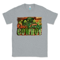Heather Grey One lucky Cowboy St. Patrick's Day Classic Tee - CowGirlArtShop