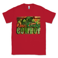 Red One lucky Cowboy St. Patrick's Day Classic Tee - CowGirlArtShop