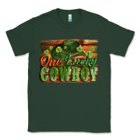 Sports Green One lucky Cowboy St. Patrick's Day Classic Tee - CowGirlArtShop