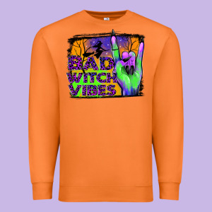 Bad Witch Vibes Premium Sweatshirt Designed By Jahusdesignshop