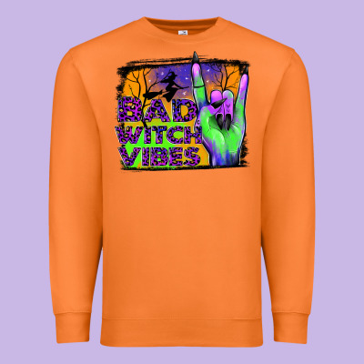 Bad Witch Vibes Premium Sweatshirt Designed By Jahusdesignshop
